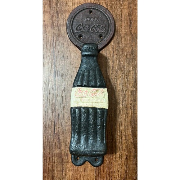 Antique Style Rustic Cast Iron Coca Cola Coke Soda Pop Door Barn Handle Pull - Picture 5 of 10